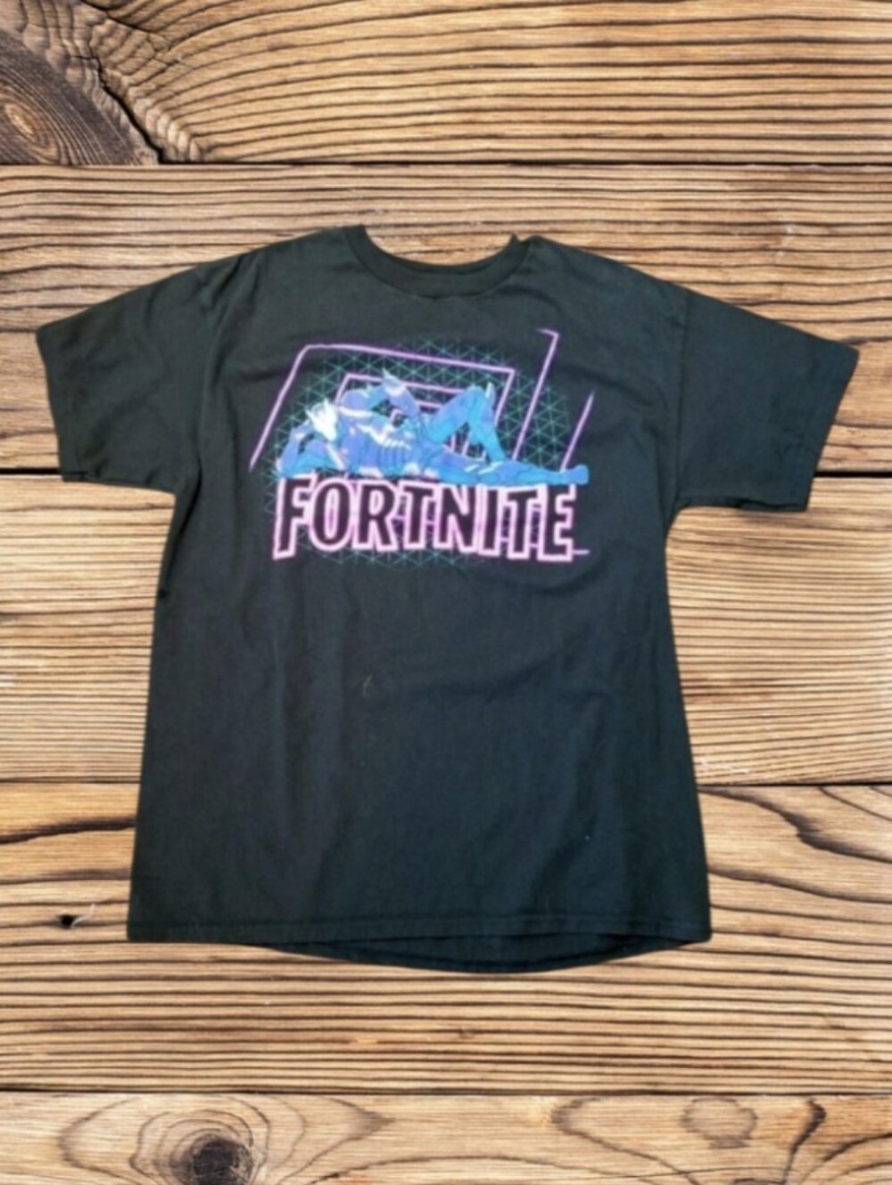 FORTNITE BOYS/GIRLS MEDIUM BLACK SHORT SLEEVE T-SHIRT